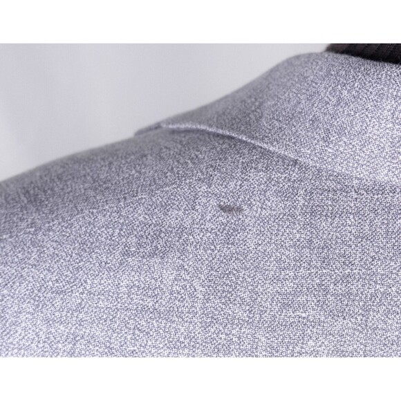 Jos. A. Bank Blazer Sport Coat Jacket Linen Wool 46R Crosshatch Gray 2-Button - Picture 9 of 15